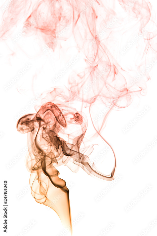 Brown smoke on white background Brown smoke on white background