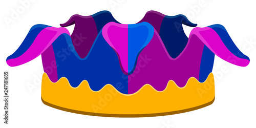 Isolated harlequin hat