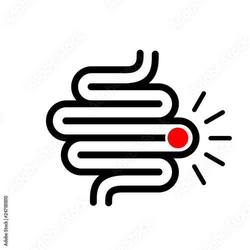 Intestinal pain medical icon