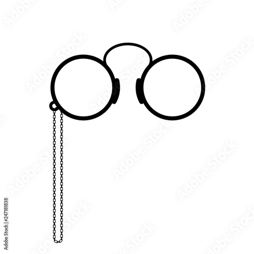 Antique glasses vector icon