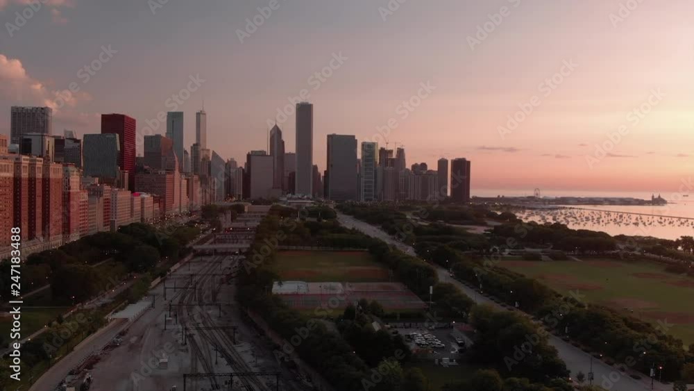 Chicago Grant Park Skyline Views Chicago Grant Park Skyline Views