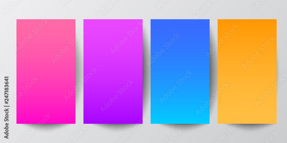 Modern screen color gradients. Vector design for mobile app