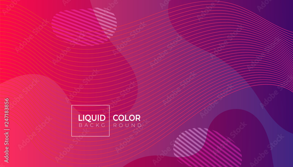 Liquid gradient colorful geometric background. 