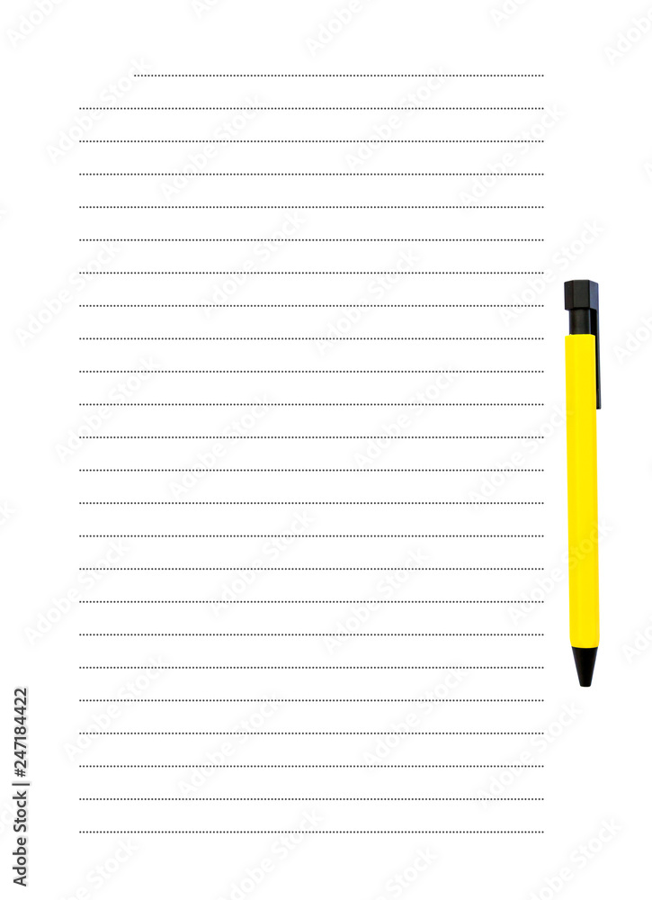 Spacing yellow pen to write messages as needed. Spacing yellow pen to write messages as needed.