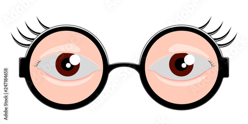 Isolated funny glasses