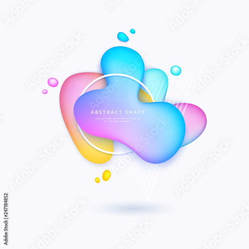 abstract vector background multicolored rounded shapes on white