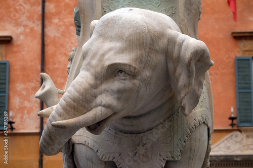 Elephant and Obelisk, designed by Bernini, Basilica Santa Maria Sopra Minerva, Rome, Italy 