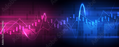 Business candle stick graph chart of stock market investment trading, Bullish point, Bearish point for business and financial concepts, reports and investment. Vector illustration