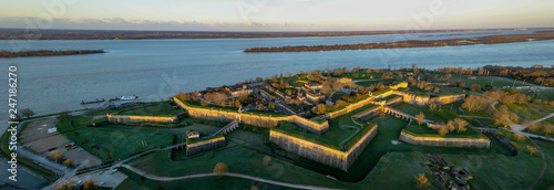 Fototapeta Aerial view, Blaye Citadel, UNESCO world heritage site in Gironde, France