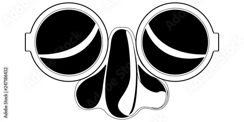 Funny mask silhouette