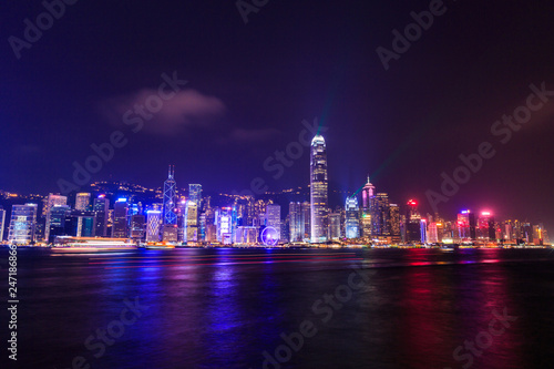 Hong Kong skyline at night © kowitstockphoto