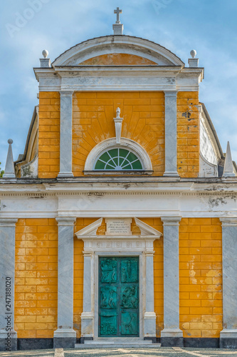 Church of Saint George in small italian town Portofino, Liguria, Italy photo