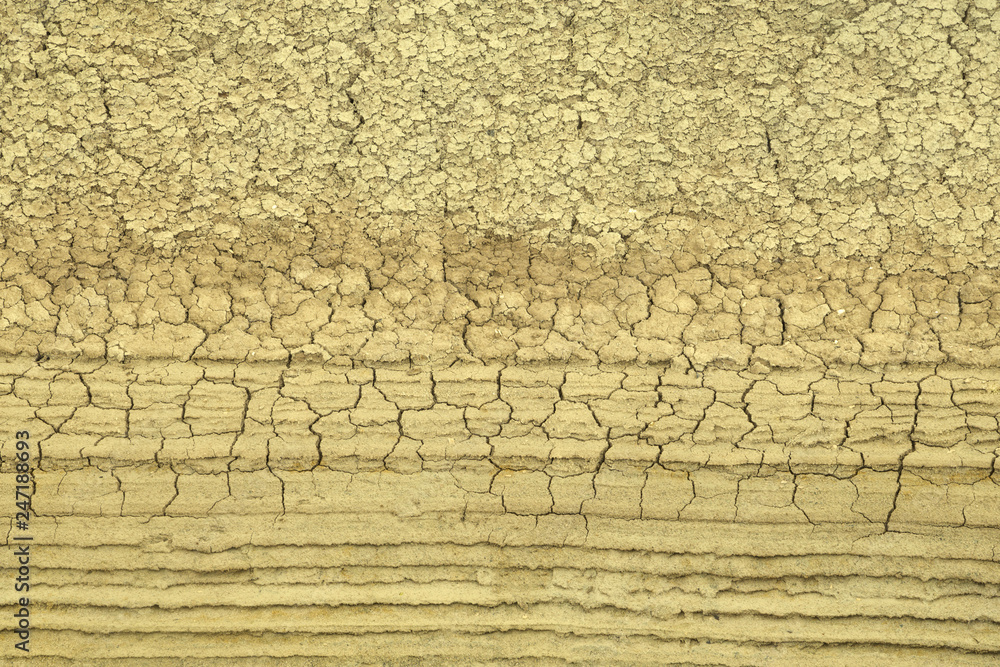 texture of dried soil, desert.