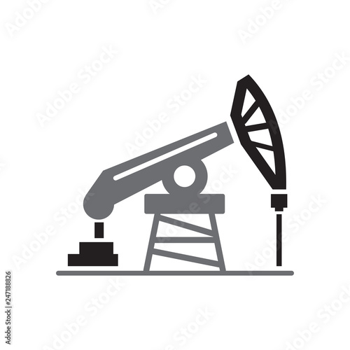 Oil production icon on white background for graphic and web design, Modern simple vector sign. Internet concept. Trendy symbol for website design web button or mobile app