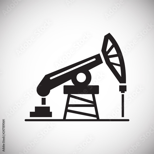 Oil production icon on white background for graphic and web design, Modern simple vector sign. Internet concept. Trendy symbol for website design web button or mobile app