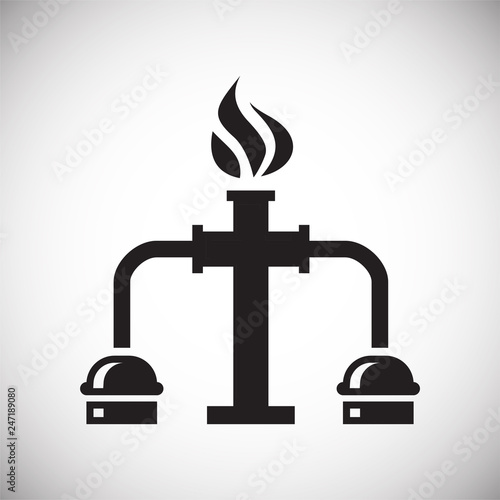 Oil refining industry icon on white background for graphic and web design, Modern simple vector sign. Internet concept. Trendy symbol for website design web button or mobile app