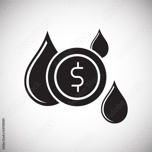 Oil icon on white background for graphic and web design, Modern simple vector sign. Internet concept. Trendy symbol for website design web button or mobile app