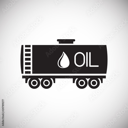 Oil delivery icon on white background for graphic and web design, Modern simple vector sign. Internet concept. Trendy symbol for website design web button or mobile app