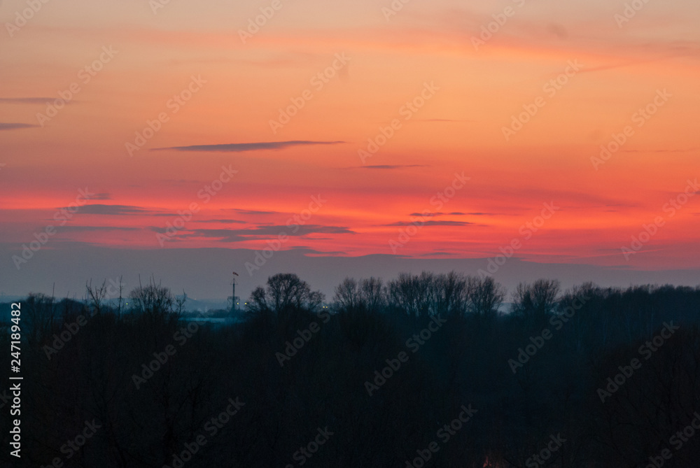 Sunset in Ryazan plains