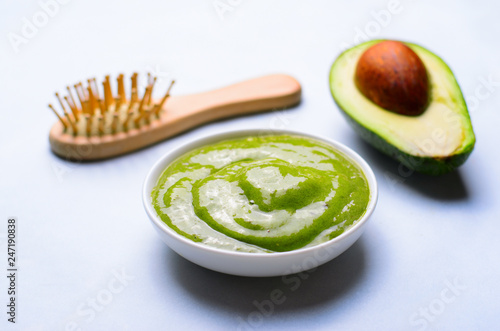 Natural Hair Mask, Homemade Avocado Hair Treatment photo