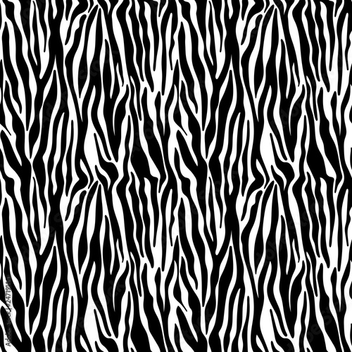 Zebra Print Seamless Pattern - Wild animal print pattern design