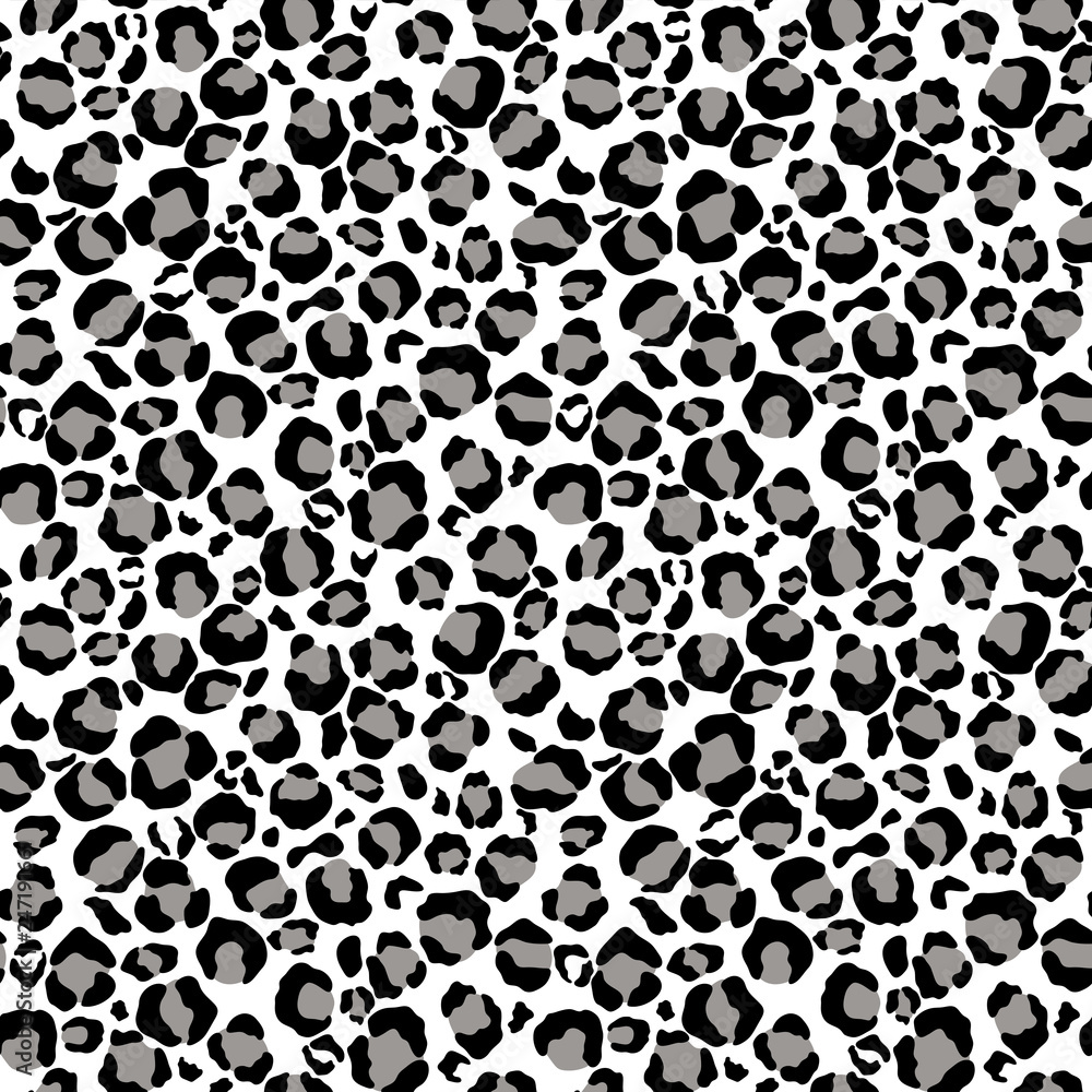 Snow Leopard Print Seamless Pattern - Wild animal print pattern design  Stock Vector | Adobe Stock