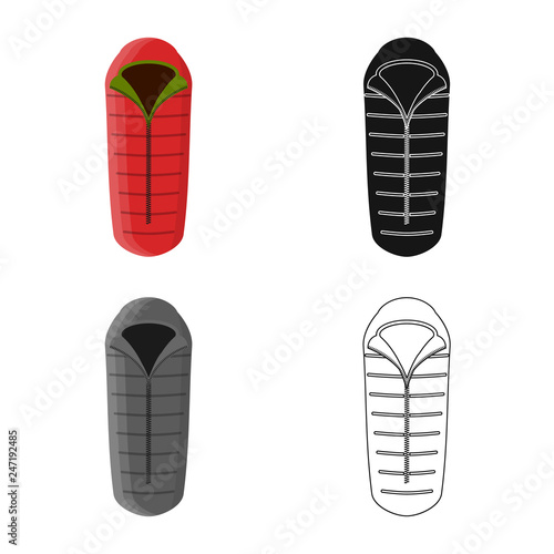 Vector illustration of mountaineering and peak logo. Set of mountaineering and camp stock vector illustration.
