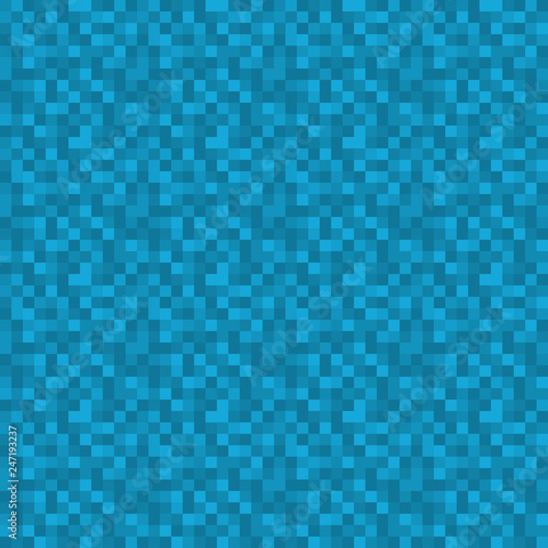 Pixels Seamless Pattern - Blue pixelated pattern design