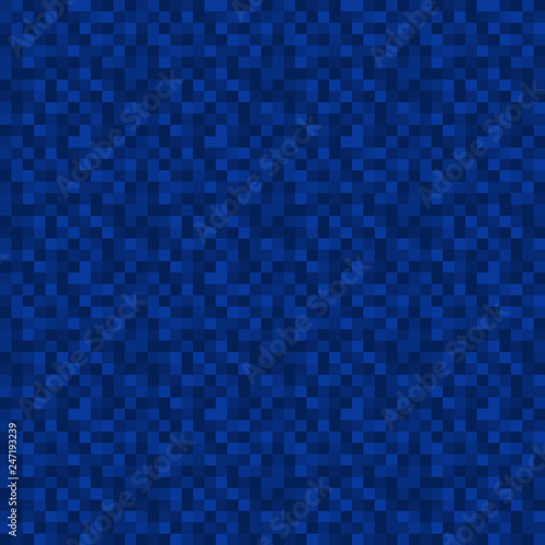 Pixels Seamless Pattern - Blue pixelated pattern design