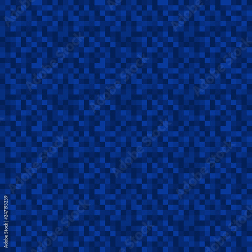 Pixels Seamless Pattern - Blue pixelated pattern design