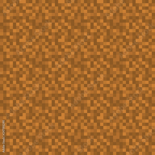 Pixels Seamless Pattern - Brown pixelated pattern design