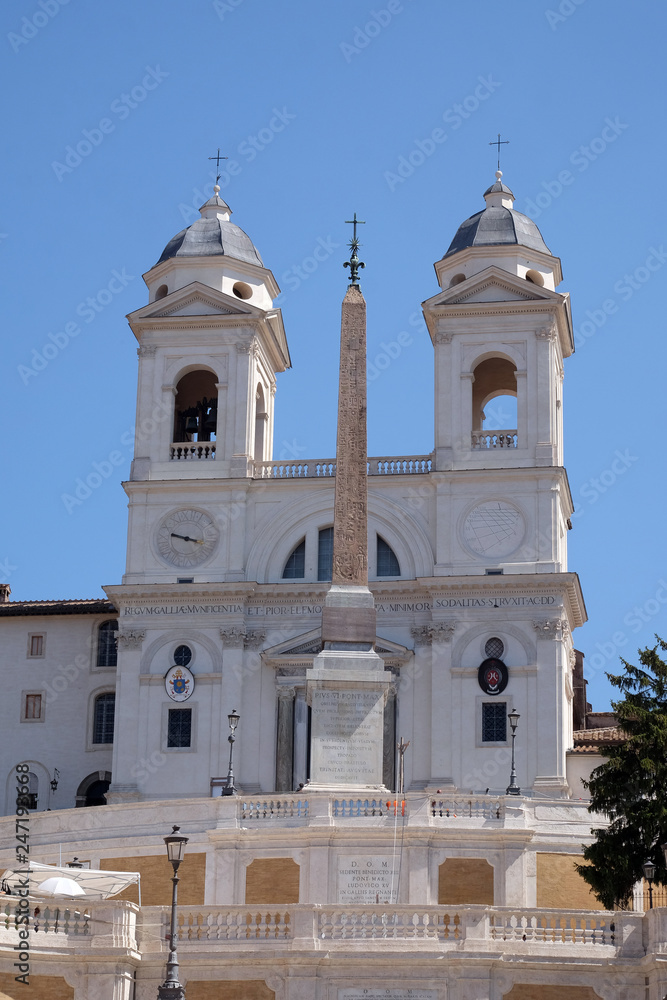 Trinita dei Monti Church, Piazza di Spagna in Rome, Italy 