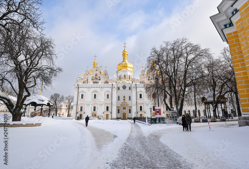 Beautiful winter view on Kyiv-Pechersk Lavra - Historical and Cultural Preserve