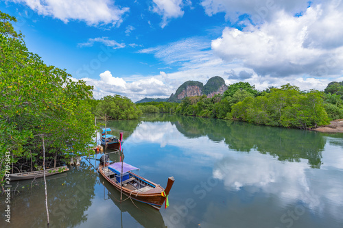 Longtale on the Son river. Krabi Province, Southern Thailand