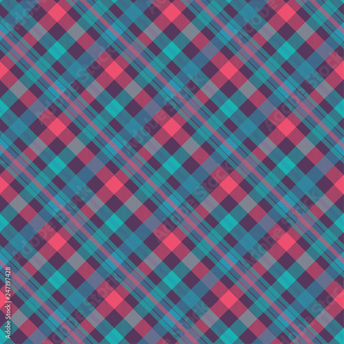Tartan color seamless vector pattern