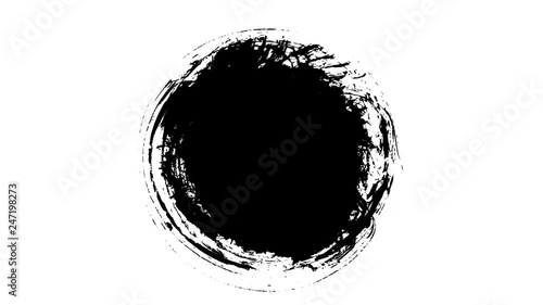 Animation grunge - brush stroke. Abstract hand - painted element. Underline and border design. Seamless looping background. 4K