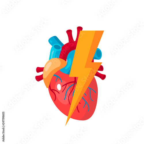 Heart diseases vector concept in flat style