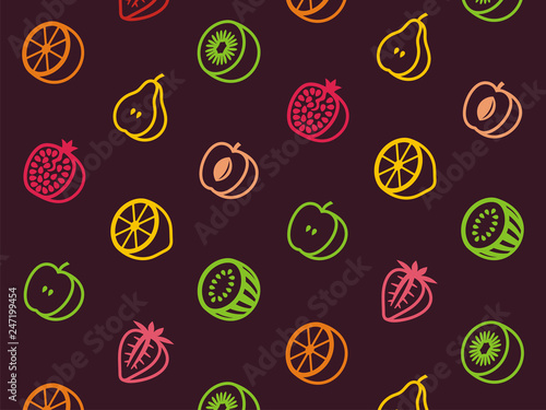 Vector pattern of fruit.