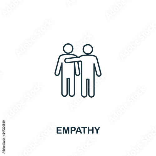 Empathy icon. Thin outline creativeEmpathy design from soft skills collection. Web design, apps, software and print usage