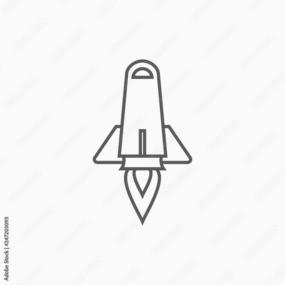 rocket icon, missile vector rocket icon, missile vector