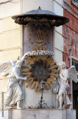 Madonna dell'Archetto, Shrine by Virgìlio Vespignani, Palazzo Castellani, Piazza di Trevi in Rome, Italy photo