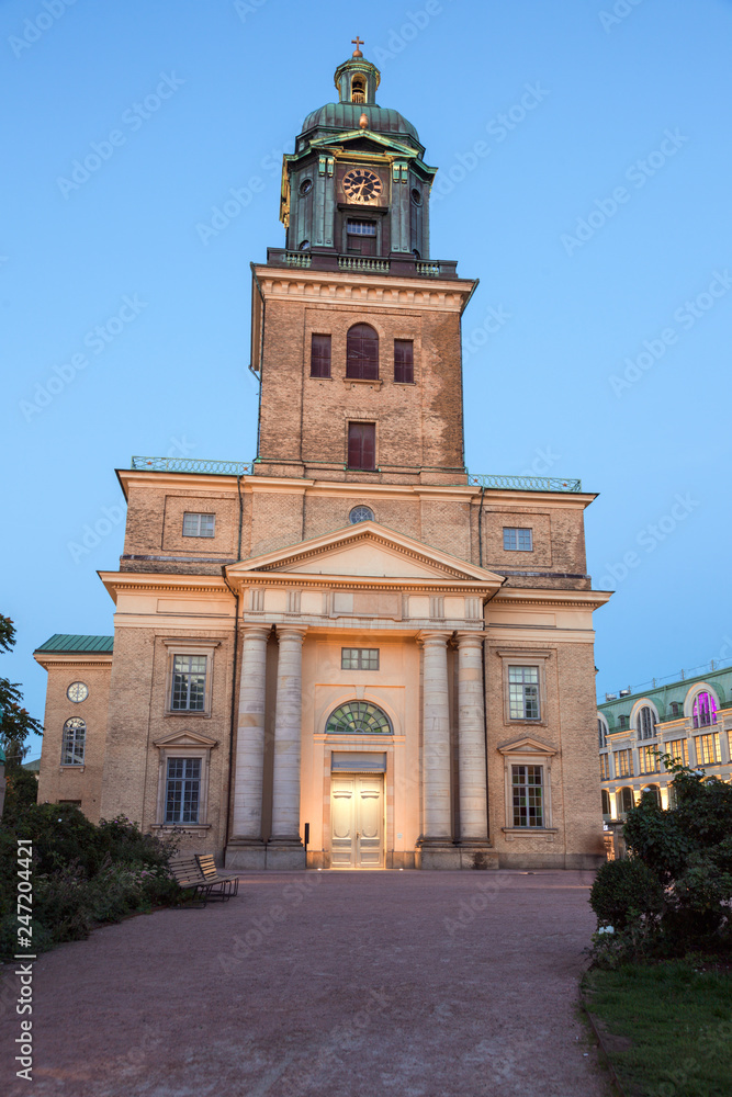 Gothenburg Cathedral at night