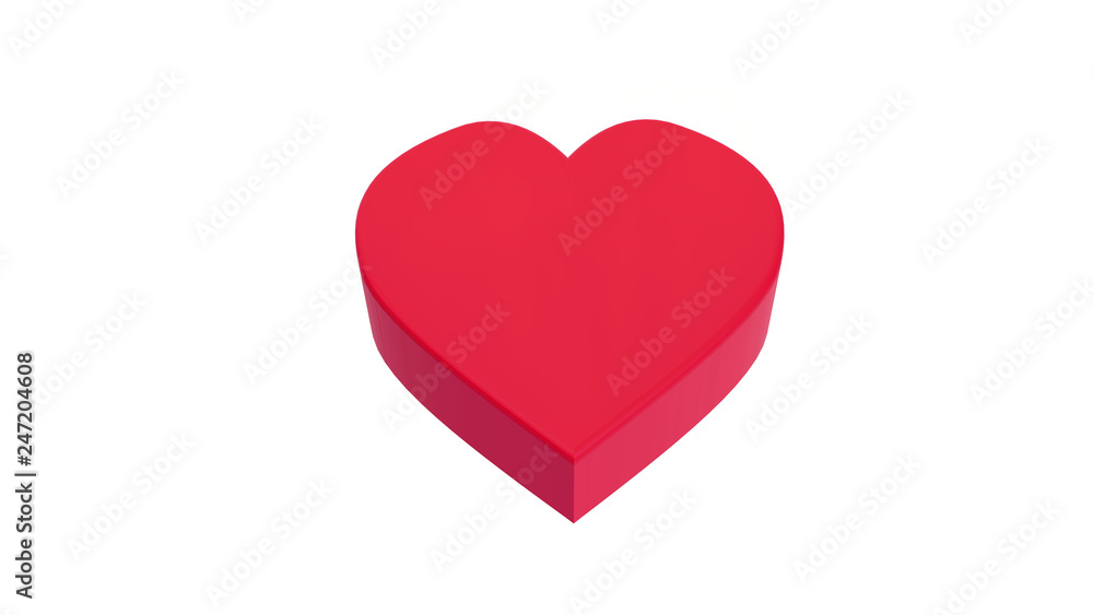 Isolated heart on a white background