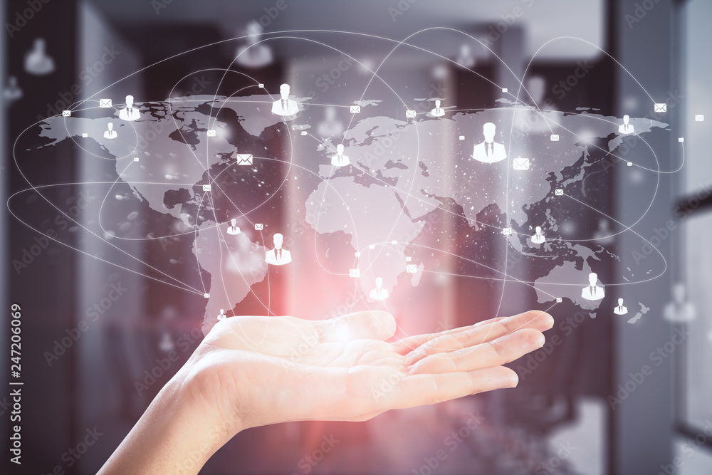 Global business and network concept Global business and network concept