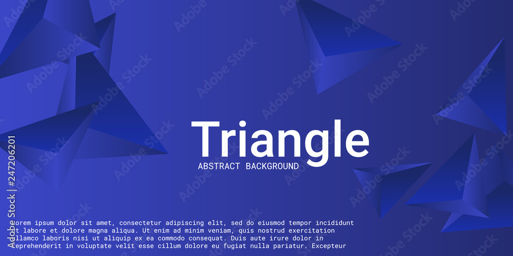 Fototapeta premium Abstract composition of triangle.