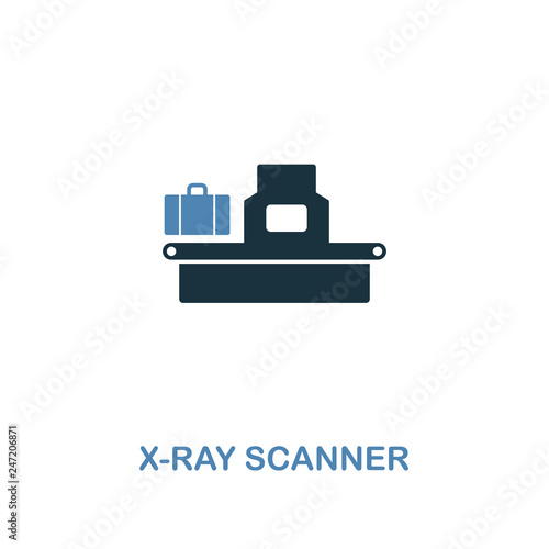 X-Ray Scanner icon in 2 colors style design. Premium symbol from security icons collection. Pixel perfect X-Ray Scanner icon for web ui and ux, apps, software usage