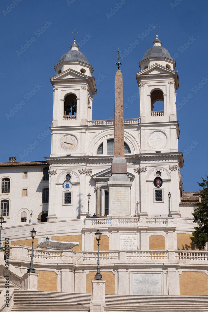 Trinita dei Monti Church, Piazza di Spagna in Rome, Italy