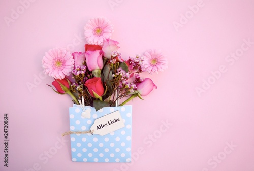 Blumenstrauß mit Text - All...