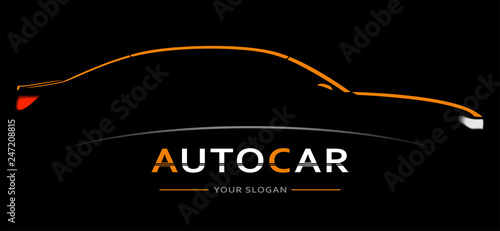 Car Logo Abstract Lines Vector. Vector illustration