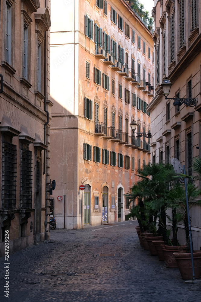Street in center of Rome, Italy 